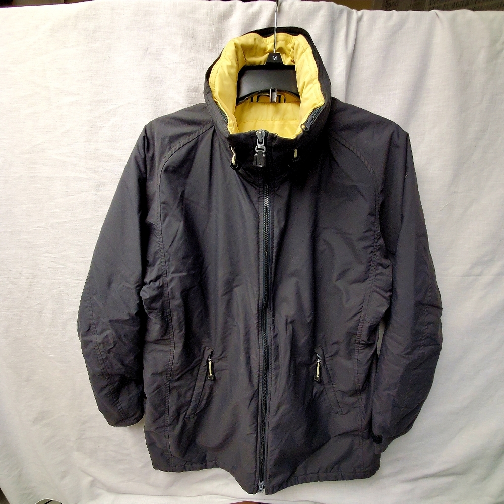 Vtg Nike Coat women's Lg 12-14 Gray Yellow